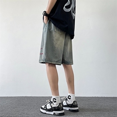 2024美式牛仔裤男款直筒短裤潮B115P38，男装牛仔裤，星座1116-2