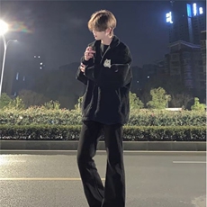 美式街头水洗做旧时尚牛仔裤男春秋直筒宽松欧美高街vibe风长裤子，男装牛仔裤，星座506A