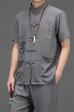 BZ2003钱塘2020-2袭击亚麻休闲套装高品质数据好主推P88，男装中老年男装，钱塘207-2