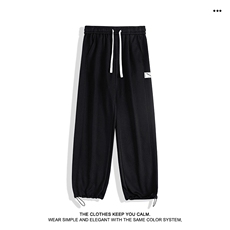 美式卫裤男春秋季新款运动长裤宽松休闲裤子-X1691特批45，男装休闲裤，星座718