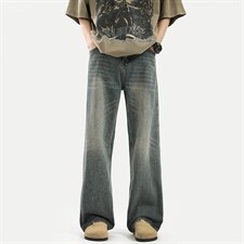 C315-G3011现货高质量重工洗水猫须马骝牛仔裤(P65限89)1，男装牛仔裤，电商C315