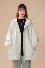 中性连帽鳄鱼纹PU皮衣大码情侣休闲冲锋衣夹克男JK8744P90控128，女装短外套，星座226-1