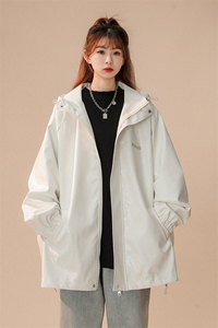 中性连帽鳄鱼纹PU皮衣大码情侣休闲冲锋衣夹克男JK8744P90控128图片