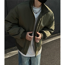 新加二色高街立领棒球棉服飞行夹克棉衣短款外套男H1030特P60，男装夹克，电商A341