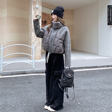 2025现货主推70毛双面呢拼90白鸭绒羽绒服210-6398-P295-K428，女装羽绒服，浙宝210（原浙宝191）