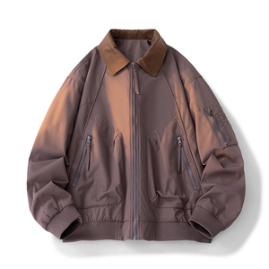 白底 夹克男款解构弯刀短款外套廓形翻领棒球服JK02557-P70图片