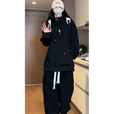 复合牛奶丝假两件加厚连帽卫衣半拉链外套CP42-特P:40控价:88，男装卫衣，电商B371