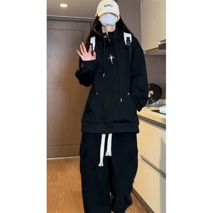 复合牛奶丝假两件加厚连帽卫衣半拉链外套CP42-特P:40 控价:88图片
