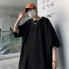 潮牌痞帅五分袖t恤男装宽松内搭条纹短袖FC238-P35，男装T恤，星座1109-3