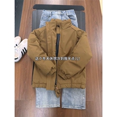 现货冬季美式休闲加厚雪山外套夹克立领纯色三防户外工装棉服，男装夹克，电商A486