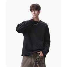 美式蜂窝红标限定基础打底衫休闲T恤刺绣圆领长袖D495特P25，男装T恤，电商A335-1（原A458）