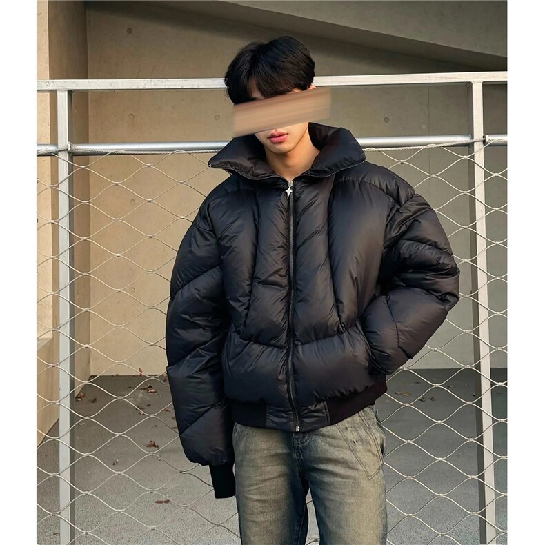 美式cleanfit盔甲羽绒棉服面包服立领外套男 H1032P128（网图）图片