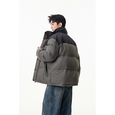 90%绒新标有报告立领撞色韩版宽松羽绒服外套Y988/P350现货，男装羽绒服，星座202