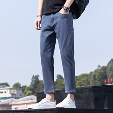 特批P50无差价男士牛仔裤新款韩版修身小脚裤子潮牌痞帅春K381，男装牛仔裤，星座1006-1