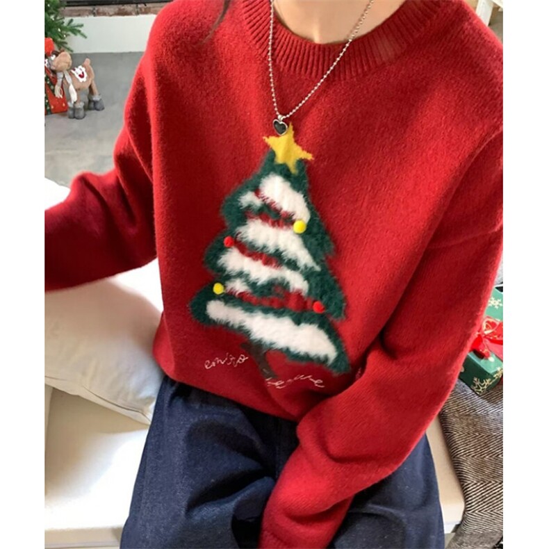 长袖圣诞毛衣男女款秋冬潮牌时尚轻奢百搭圆领情侣衫M5631，男装针织衫/毛衣，星座1116A（原606A-3）