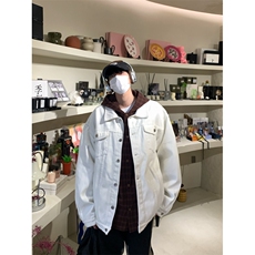 春秋季高质量美式男百搭牛仔夹克大码宽松休闲牛仔外套JK778-P60，男装工装外套，星座1103-3