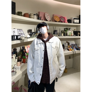 春秋季高质量美式男百搭牛仔夹克大码宽松休闲牛仔外套 JK778-P60图片