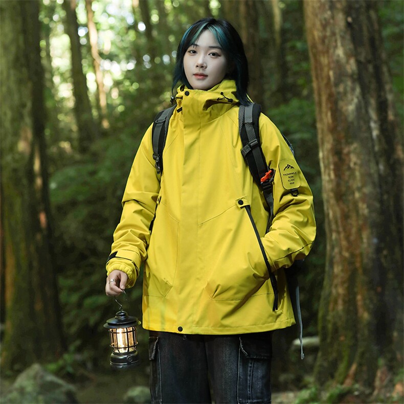 三合一情侣冲锋衣男石墨烯内里户外三防摇粒绒冲锋夹克-P128,男装夹克,电商B306