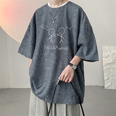 风复古亚麻短袖男棉麻t恤男半袖ZT71302-P35，男装T恤，电商A040