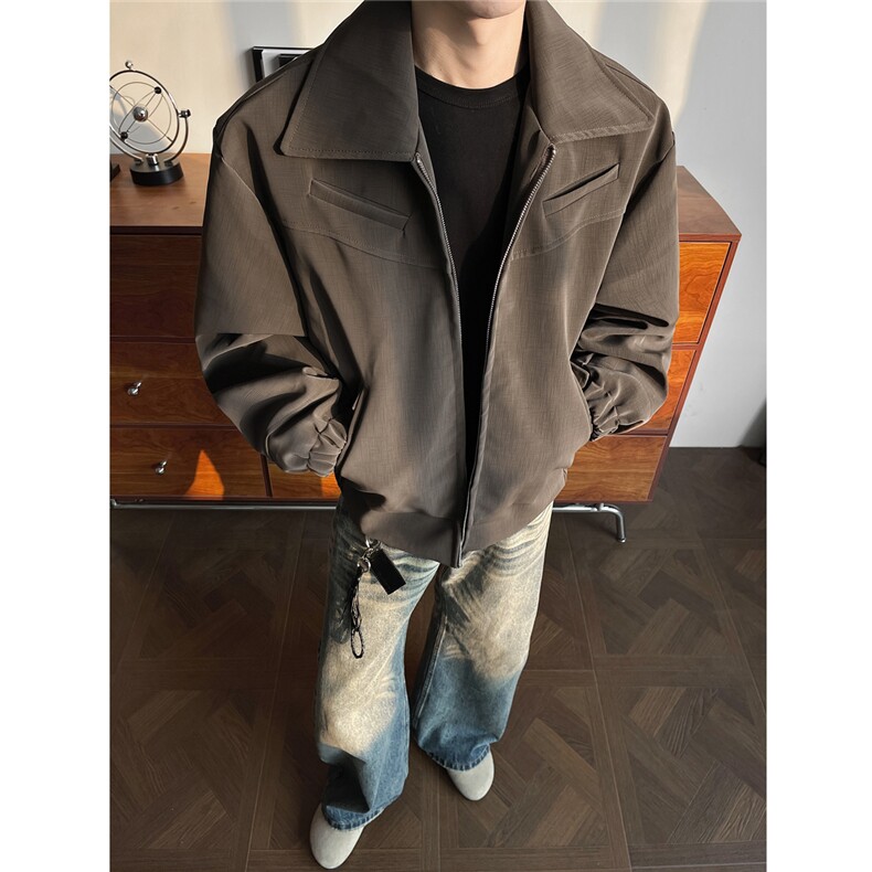 早春新款正肩皮衣夹克外套JK965-特批85控158，男装夹克，电商A072