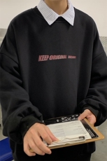 S6071-P35春季圆领卫衣男大码韩版宽松长袖外套男，男装卫衣，电商A040