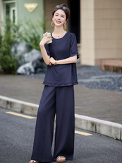 现货210-3272-P165-K218轻奢宽松上衣配阔腿裤，女装套装/套裙，浙宝210（原浙宝191）