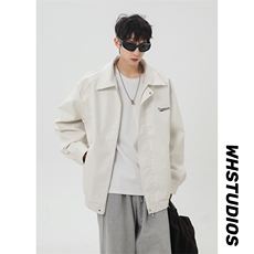 春季新款港风美式刺绣痞帅翻领皮衣夹克男XZ213-JK6000-P70控98，男装夹克，星座213