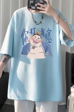 华夫格t恤男短袖男大码五分袖HT73437-P22，男装T恤，电商A040