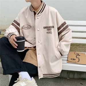 2026秋款夹克拼色棒球服男港风外套潮男 G6293  P65控75图片