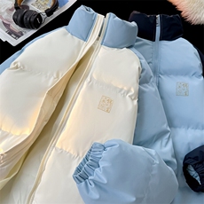 现货抖音得物可供视频三防加厚羽绒拼接棉衣外套面包棉服86651，男装棉衣，电商A486