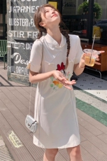 新中式现代改良刺绣旗袍连衣裙P115-K165，女装汉服/婚纱/旗袍/礼服，红龙果