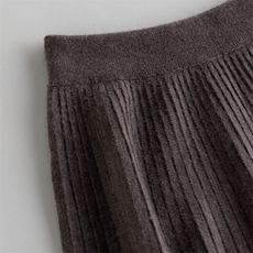 2025年秋季新款三单股线精纺加厚款针织伞裙时尚休闲通勤百搭，女装半身裙，江帆羊绒