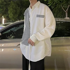 冷淡风男装高级感炸街衬衫男假两件设计感小众长袖C361P38，男装衬衫，星座1116-2