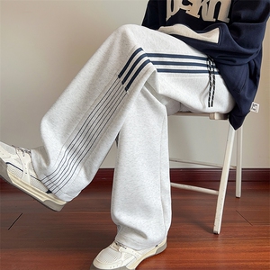 重磅华棉三条杠运动裤男宽松卫裤K25089特P35 K25089J加绒特P40图片