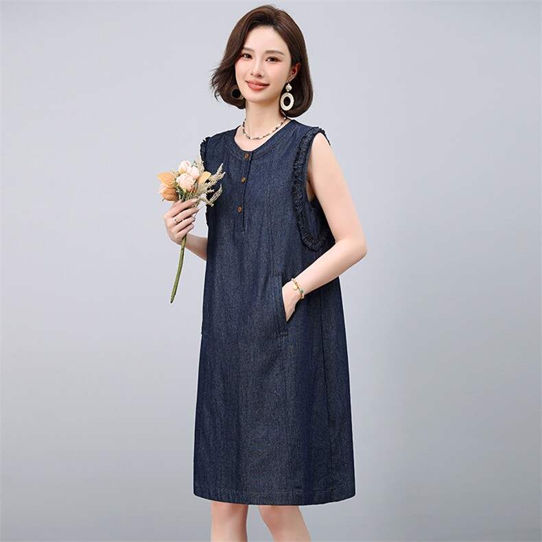 2025年夏季H型牛仔背心裙,女装连衣裙,小林双子