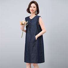2025年夏季H型牛仔背心裙，女装连衣裙，小林双子