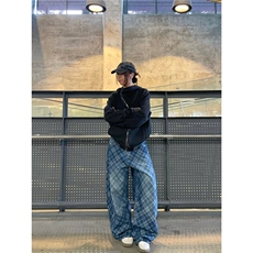 潮流时尚牛仔裤原宿日系新款ins百搭文艺气质慵懒流行简约，男装牛仔裤，星座506A