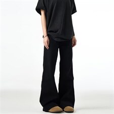 水洗弯刀直筒微喇牛仔裤美式休闲痞帅裤子阔腿裤K70556-2-P35网图，男装牛仔裤，电商B245