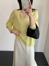 高级感镂空针织衫女2025新款春夏罩衫薄款防晒衣纯色百搭t恤上衣，女装防晒衣，悦玛羊绒