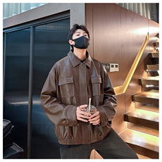 F231-P782024春季新款潮流宽松简约外套百搭休闲立领夹克男，男装夹克，星座512-6
