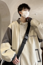 1肩膀针织民族风大码M-5XL面层：PU皮夹克男JK8756P110控149，男装民族服装，星座226-2