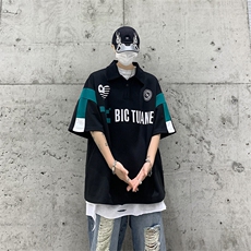 DSA059-7817-P45控68现货高品质珠地爽滑撞色拼接POLO衫短袖T恤，男装Polo衫，电商A059