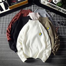 M18101-P45加绒款-P65半高领毛衣男士大码针织衫男毛线衣男线衫，男装针织衫/毛衣，电商A040A