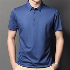 2023夏季新款中年男士翻领短袖T恤POLO领衫商务休闲时尚男装上衣，男装T恤，电商B212（原钱塘6029）