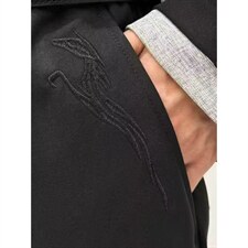 1506/Q4210/P57马年生肖花纹重磅刺绣垂感西裤弹力腰微喇裤，男装西裤，星座1506