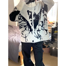 【有货】D560LL-特P60渐变蝴蝶仿貂毛针织开衫毛衣外套男，男装针织衫/毛衣，星座1007（原301D）