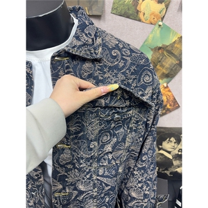 B221美式高街暗黑小众重工艺印花牛仔外套 SY2536-特P70 控118图片