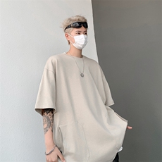 C391-P322024新款日系宽松bf口袋短袖男简约百搭半袖t恤现货，男装T恤，星座512-6