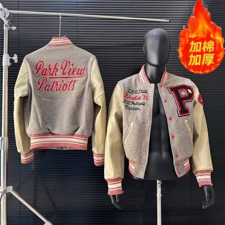 1506-1/JW1951/P119棒球服夹克Cleanfit修身百搭短款夹棉外套男女图片