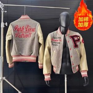 1506-1/JW1951/P119棒球服夹克Cleanfit修身百搭短款夹棉外套男女图片